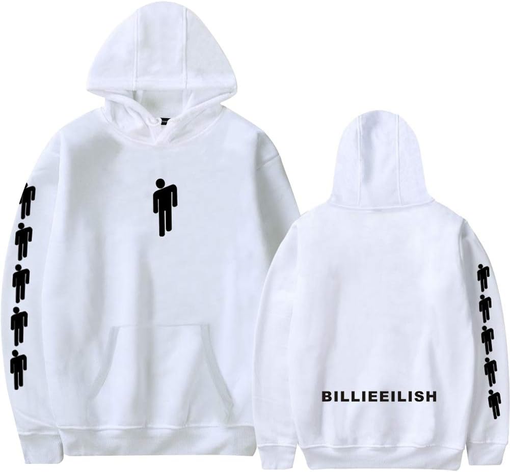Fushimuma Unisex Billie Eilish Casual Pullover Sweatshirt Hoodies Music Fans Gift