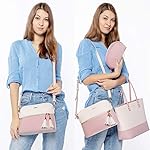 LOVEVOOK Bolsos de Las Mujeres Bolsos Hobo Bolso de Mano Satchel Cartera Set 3pcs