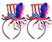 4th of July Headbands 2 Pack - Patriotic Independence Day Costume Party Hat Party Headband