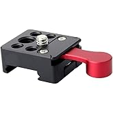 NICEYRIG Quick Release NATO Lock Clamp with 1/4'' 3/8'' Thread for NATO Rail Ball Head Friction Arm- 024
