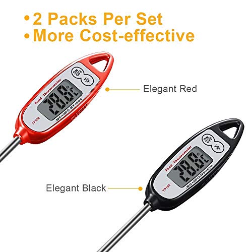 Digital Meat Thermometer (2 pack),Kuger Instant Read Kitchen Thermometer for Cooking with Stainless Steel Probe,BBQ Grill Accessories - Thumbnail 5