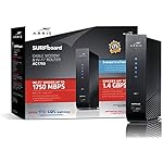 ARRIS SURFboard SBG7580AC Docsis 3.0 Cable Modem/ Wi-Fi AC1750 Router - Retail Packaging - Black