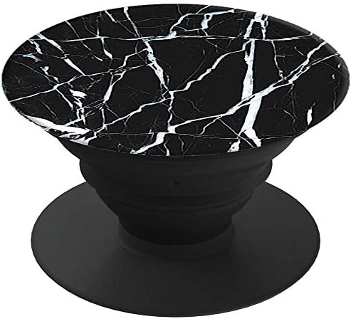 hundum-Collapsible Expanding Stand and Grip for Smartphones and Tablets-black marble