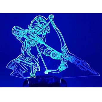 Spiele 3D The Legend of Zelda Lien de lumière nocturne 7 à changement de couleur Illumination Visuelle