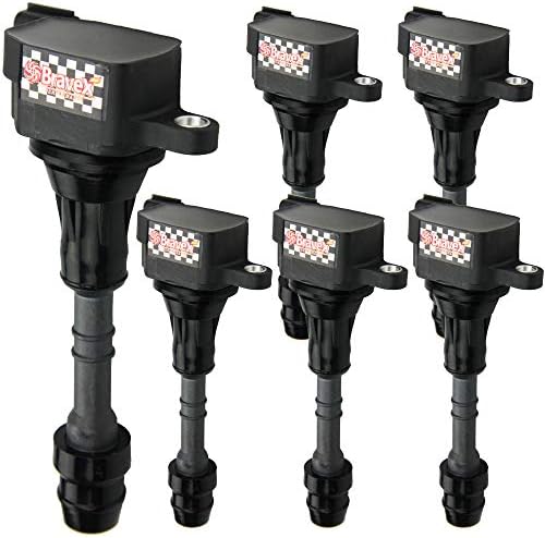 UF349 Ignition Coil for Nissan Altima Frontier Maxima Murano Pathfinder Quest Xterra Infiniti Suzuki V6 3.5L 4.0L C1406 50075 5C1403-Pack of 6