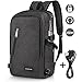 Laptop Backpack, WENFENG Business Computer Backpack with USB Charging Cable and Lock, Water Resistant Polyester Anti-theft School Bag Fits Under 17 Inch Laptop