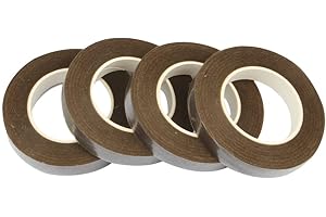 JFFX 4 Rolls Floral Tape 1/2" Wide 30 Yards/Roll Floral Tapes for Bouquet Stem Wrap and Flowers Making Craft Projects (Brown)