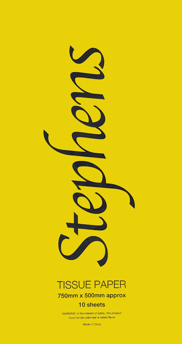 Stephens Tissue Paper Yellow Coloured 750 x 500mm 10 Sheets, Acid-Free, Essential For Art & Craft Enthusiasts, Ideal For Making Pom-Poms, Paper Flowers, Accessories, Or Simple Gift Wrap Packaging — image 1