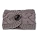 Tonsee Women's Korean Style Headwear Head Wraps Crochet Twist Flower Elastic Headbands (Khaki)
