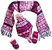 N'Ice Caps Little Girls and Infants Sherpa Lined Knitted 3 PC Set with Designs
