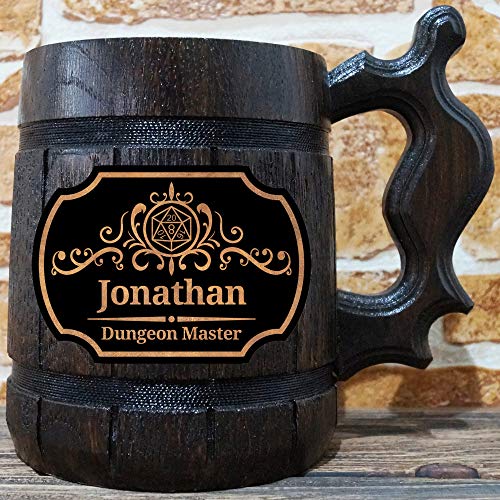 Dungeon Master Beer Mug, Dungeons & Dragons Beer Stein, Gamer Gift, Personalized Beer Stein, DnD Tankard, Custom Gift for Men, Gift for Him - Thumbnail 6