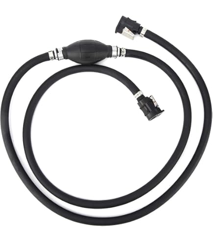 6-Foot Marine Fuel Line Assembly With Primer Bulb - 3/8" Inner Diameter For Outboard Motors
