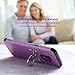LONTECT Compatible Galaxy S9 Case Glitter Sparkle Bling Shock Absorbing Flex TPU Rubber Case Cover with Cute Ring Grip Holder Kickstand for Samsung Galaxy S9, Purple