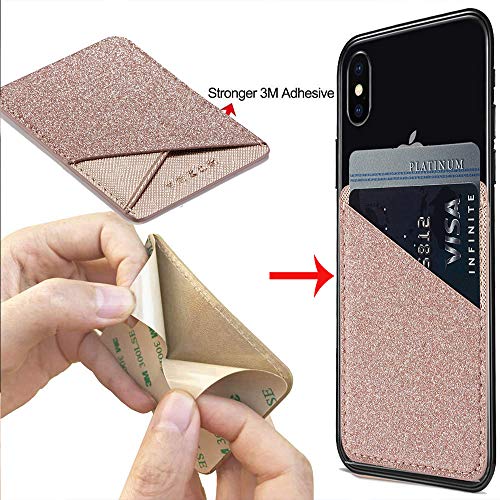 Card Holder for Back of Phone, Cell Phone Credit Wallet Pocket Stick on iPhone