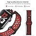 OriBear Compatible for Apple Watch Band 40mm 38mm, Breathable Sporty for iWatch Bands Series 4/3/2/1, Watch Nike+, Various Styles and Colors for Woman and Man(M/L,Black-Red)