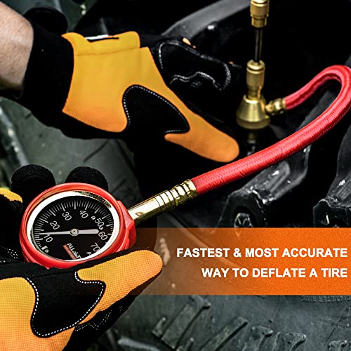 ALLTOP 4x4 Rapid Tire Deflator Kit 070PSI Tire Pressure Gauge /Air