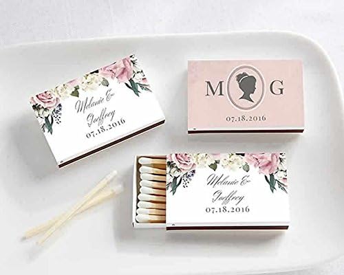 50 Wedding Matches Personalized Favors Wedding, Custom Wedding Favors, Custom Matches for Party Favors, Floral Garden Wedding Favors