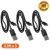 Micro usb cable, COCOCAT [3-Pack]Premium Micro USB Charging Cable High Speed USB 2.0 A Male to Micro B Sync and Charging Cable