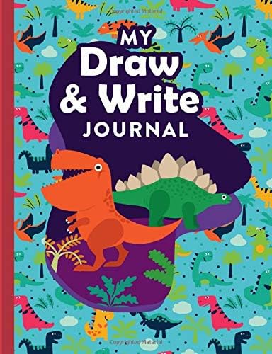 My Draw and Write Journal: Dinosaurs - Story Notebook for Kids - Softcover Composition Size Primary Journal