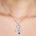 DAOCHONG 925 Sterling Silver Good Luck Irish Triangle Celtic Knot Heart Vintage Pendant Necklace, Box Chain 18
