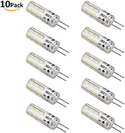 Sanniu 10x G4 1.5W 100LM DC 12V Led Bulb,3014 SMD Corn Lights Lamp for Halogen Light Bulb Replacement, 20w Incandescent Equivalent, Dimmable Daylight White 6000K