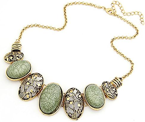 Trapezoid Crystal Explosion models exaggeration fashion retro false collar necklace