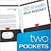 Oxford Laminated Twin-Pocket Folders, Letter Size, Black, Holds 100 Sheets, Box of 25 (51706EE)
