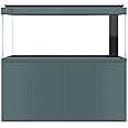 LYPHARD AQUARIUMS All in One Aquarium, 205 Gallon Ultra Clear Fish Tank and Sump Filtration System, Complete Saltwater Aquarium Set with Triple Door Cabinet Stand, Green