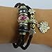 Original Tribe Couple Cuff Bracelets Made of Leather and Color Beads Life Tree Bracelet Unisex Cuff Bracelet R2004