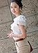 Aro Lora Women's Short Sleeve Round Neck Lotus Leaf Ruffle Shirt Blouse