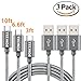 3 Pack 3/6/10 Feet USB Type C Charger Cord for Google Pixel 3 XL Pixel 2 Pixel XL Pixel 2 XL OnePlus 7 Pro 6 5 5T LG G8 V40 V30 V30+ BlackBerry Keyone KEY2 Motion Fast Charge and Data Sync Cable