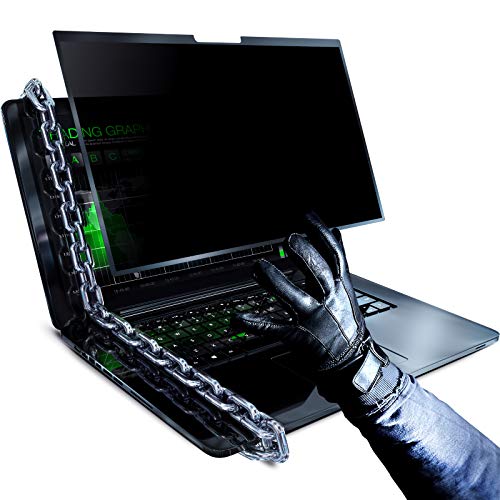 15.6 Inch – 16:9 Aspect Ratio – Removable Laptop Privacy Screen Filter for Widescreen Laptop Monitors – Easy On/Off – Anti Glare – Anti Scratch Protector