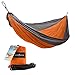 HŌMECO Double and Single Camping Hammock, Lightweight Nylon Parachute Travel Hammocks (Orange, Single)