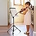 Moukey Sheet Music Stand MMS-2 Portable Travel Metal Adjustable Folding Music Stand With Stand Light Carrying Bag Black