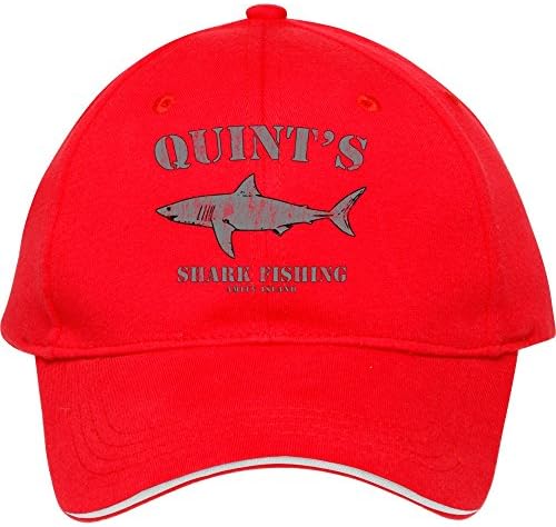 New Fashion Red Trend Male/female Snapback Adjustable Baseball Cap Quints_shark_fishing_tees Hat