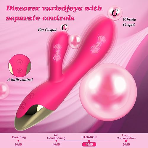 LEVETT Rabbit Vibrator Adult Sex Toys G Spot Dildo Vibrator Clitoral Stimulator with 10 Vibrating Anal Plug Toys for Stimulating Nipple Vagina Sex Toys for Women and Couples