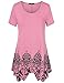 Juniors Tops,Laksmi 2017 Fashion Women Clothes Summer Tees Asymmetrical Hem Flowy Fit and Flare Mini Dresses Shirts (XX-Large, Dark Pink)