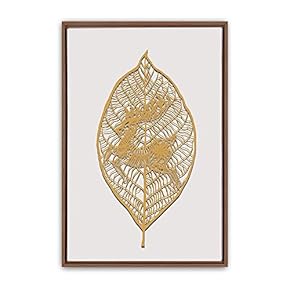 Framed Canvas Wall Art Leaf Canvas Prints Home Artwork Decoration for Living Room,Bedroom - 16x24 inches
