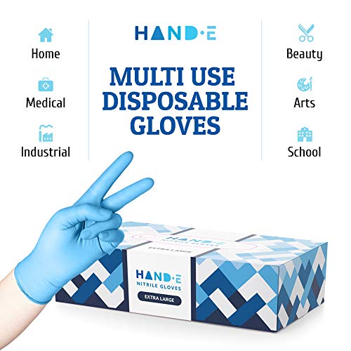 Blue Nitrile Disposable Gloves X Large 100 Count Latex Free Medical
