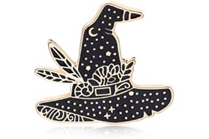 KILIPOL Halloween Hat Brooch Pin Corsage, Sweater Bag Hat Jewelry Accessory Decor for Birthday Party Christmas Gift (Black)