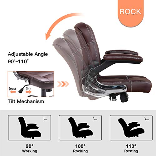 Myka's Ergonomic Leather Executive Office Chair High Back Computer