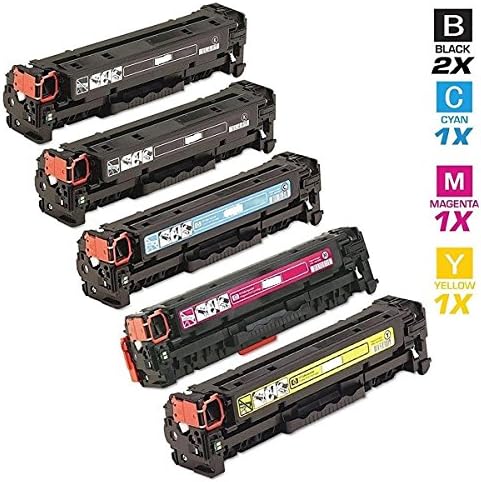 HD Toner Compatible Toner Cartridge Replacement for HP 410A (2 Black, 1 Cyan, 1 Magenta, 1 Yellow) 5 Pack CF410A CF411A CF412A CF413A For LaserJet M452dn M452dw M452nw M477fdw M477fnw M477fdn