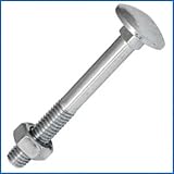 ForgeFix Carriage Bolts M10 x 200mm Zinc Plated Bag 10 with Nuts view 2