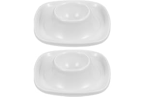 EXHUMKY Ceramic Egg Cups Egg Holders Plates for Soft Boiled Practical for Home Dining Restaurants Tea