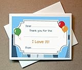 Birthday Thank You Cards (20 Flat Cards and Envelopes) Boys