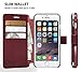 LUPA Legacy Compatible with i-Phone 7 Wallet Case, Durable and Slim, Lightweight with Classic Design & Ultra-Strong Magnetic Closure, Faux Leather, Burgundy, for i-Phone 7 (2016)