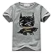Toddler T-shirt for Batman Fans Superhero Graphic Short Sleeve Cotton Tee by Sun Baby, Gray, 4-5 Years