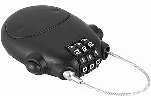 Combination Lock, 3 Digit Code Combination Password Lock Snowboard Pushchair Padlock for Suitcase Luggage Laptop (Black)