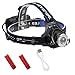 wangcai LED Headlamp, Snorda Super Bright 3 Modes Head Lamp Zoomable Work Headlight Waterproof Flashlight with Rechargeable Batteries for Camping Running Hiking