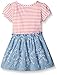 Nannette Girls' Dress Striped Knit Bodice W Embroidered Skirt